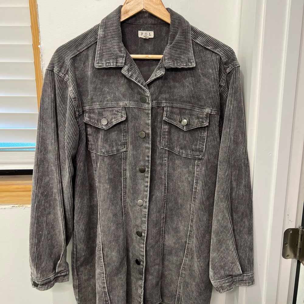 VICI Maddy Cotton Distressed Corduroy Shacket